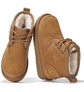 Project Cloud 100% Genuine Leather Kids Boots - Lightweight Fur-Lined Ankle Boots for Girls & Boy...