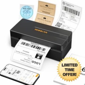 Rongta Shipping Label Printer Bluetooth 4x6 Thermal Label Printer