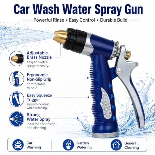 One-Touch Thick Foam+Adjustable Water Nozzle for Car