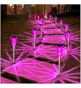 DenicMic Solar Halloween Lights Outdoor Waterproof 10 Pack Halloween Decor | Stake Lights for Yar...