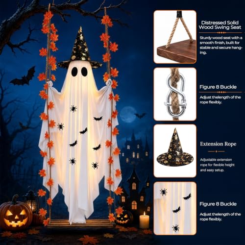 Halloween Ghost Decorations for Front Porch Yard Tree