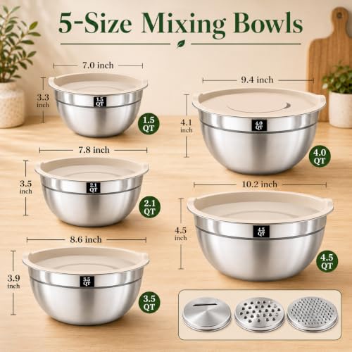 Stainless Steel Mixing Bowls for Mixing & Serving