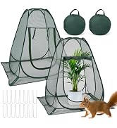 SPECILITE 10 Pack Plant Protector from Animals, 12"x14" Pre-Bent Wire Metal Mesh & Covers to Keep...