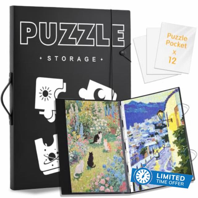 1000 Puzzle Storage Folder Binder Keeper for Jigsaw Enthusiasts - Space-Saving Organizer