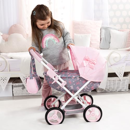 Foldable Toy Carrier with Shopping Basket and Bedding