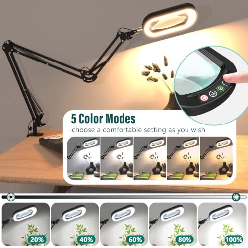 Hands Free Real Glass Magnifier and Stand for Reading Workbench