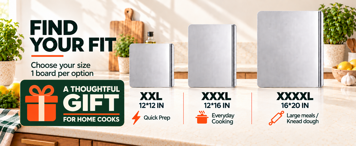 Titanium Cutting Board With Lip, 100% Pure Titanium Cutting Boards for Kitchen Non-Toxic