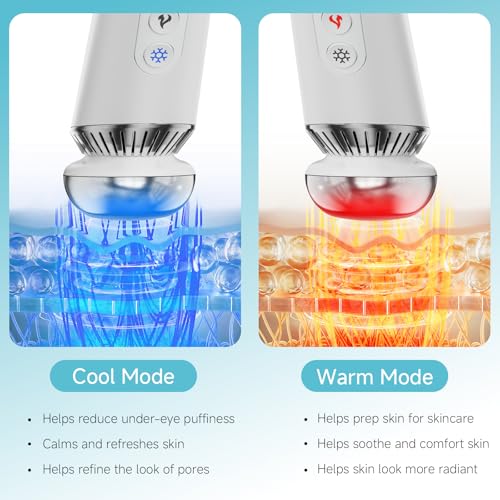2-in-1 Hot & Cold Eye & Facial Massager Skincare Beauty Wand Tool for Puffy Eyes
