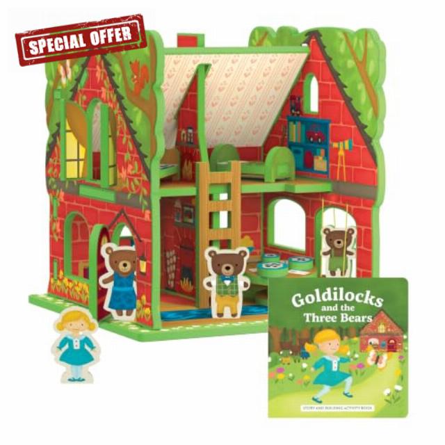 STORYTIME TOYS Goldilocks & Three Bears Playset | 3-in-1 Read