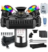 Goldlife Pond Fountain Aerator, F2-2 1HP 750W 110V Stainless Steel Floating Fountain With 100 Fee...
