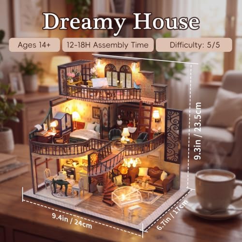 3D Wooden Puzzle 10 Warm LED Lights