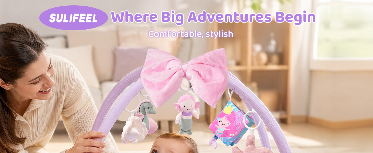 baby girl play mat purple