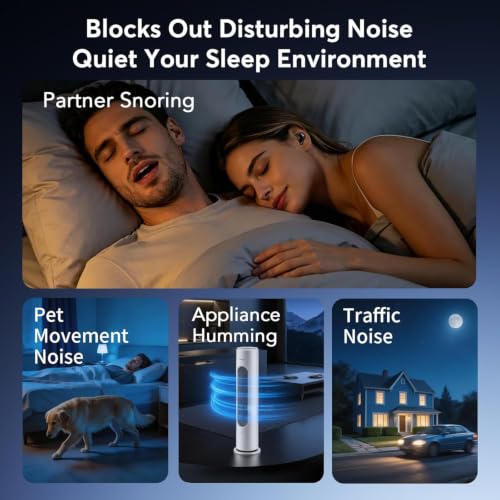 Invisible Flat Tiny Hidden Sleep Earbuds White Noise Sleep Headphones Without LED Lights