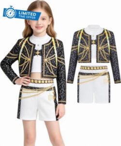 Kids Pop Star Hunter Costume Girls Halloween Costumes Demon Cosplay Outfit                                                          Demon Cosplay Set