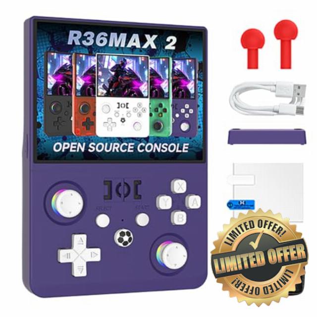 R36Max 2 Retro Handheld Game Console
