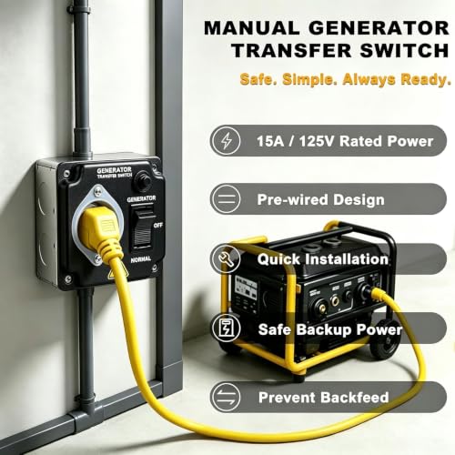 15Amp 125V Compatible with EZ Generator Switch.