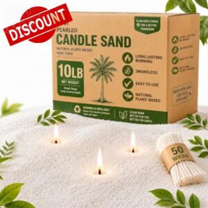 DEVI 10LB Pearled Candle Sand Wax with 100 Wicks