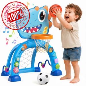 Dinosaur Toddler Basketball Hoop & Soccer Goal