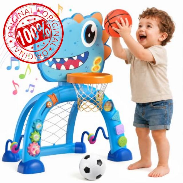 Dinosaur Toddler Basketball Hoop & Soccer Goal