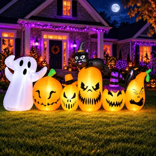 Blow Ups 5 PCS Pumpkins with Build-in LED Lights