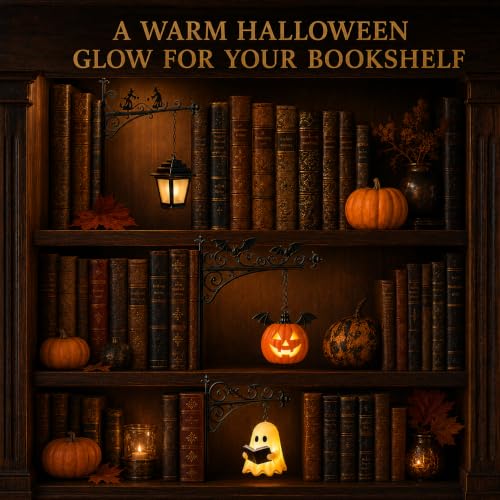 Warm Amber Battery-Powered Book Nook Lighting