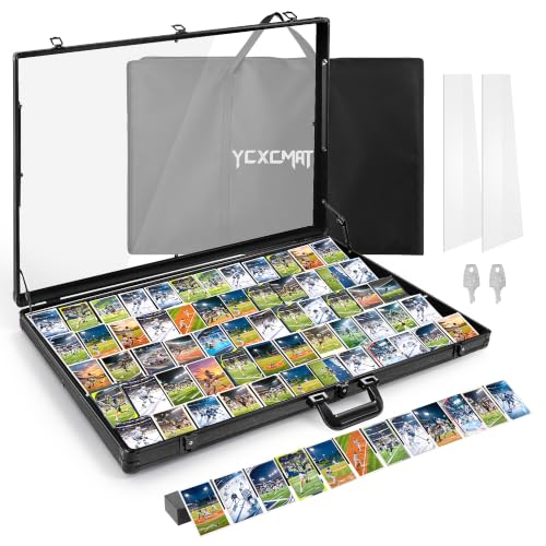34"x22" Aluminum Locking Showcase Portable Table Top Display Case for Cards