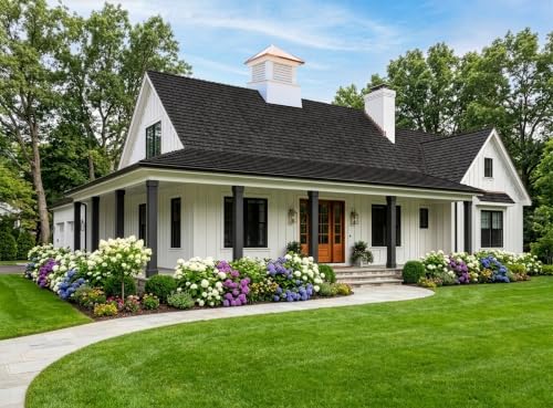 White PVC Vinyl with Copper Roof