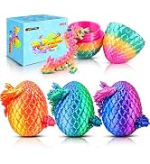Cybermaker 8pcs 3D Printed Dragons, Colorful Mini Fidget Toys | Unique dragon shapes, gradient co...