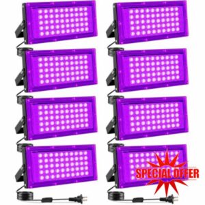 8 Pack 50W LED Black Light