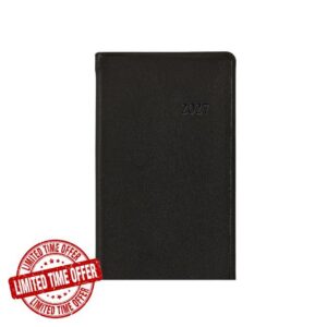 Graphic Image 2027 6"Pocket Datebook - Traditional Leather Bound - USA