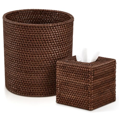 Brown Rattan Bathroom Accessories