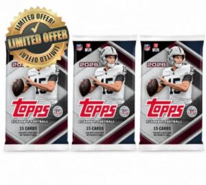 2026 Topps Flagship Football Trading Card Bundle