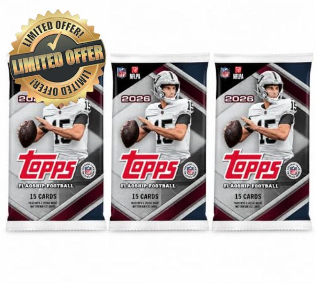 2026 Topps Flagship Football Trading Card Bundle