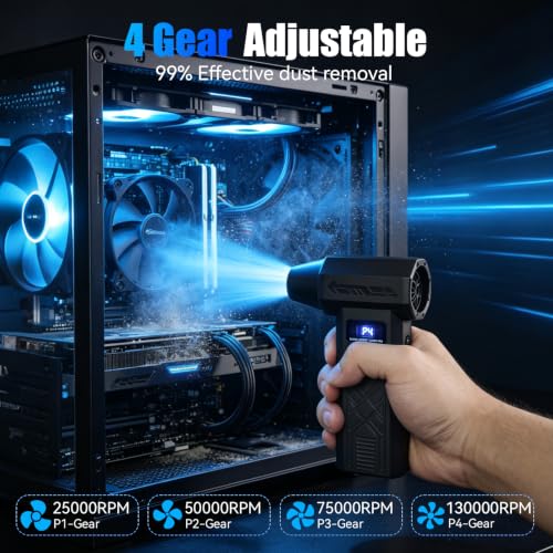 2in1 Electric Air Duster 4-Gear Adjustable