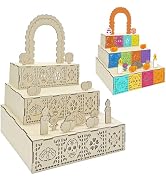 3-Tier Dia De Los Muertos Altar Ofrenda Kit, Wooden Day of The Dead Altar | Mini Solecito Ofrenda...