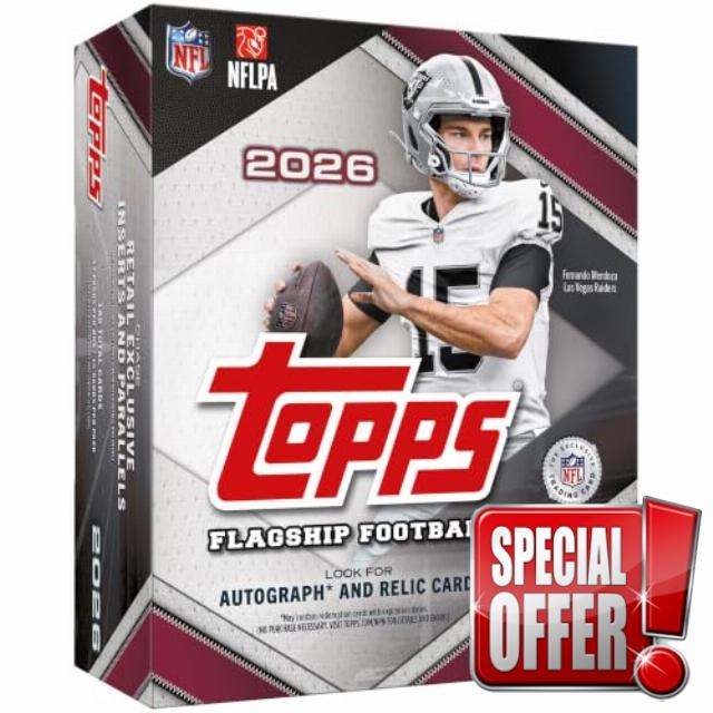 2026 Topps NFL Flagship Football - Factory Sealed - Mega Box