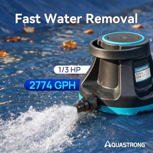 1/3 HP 2774 GPH Submersible Pump with 25ft Cord