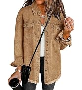 luvamia Leopard Jean Jacket Women Cheetah Print Oversized Denim Shacket | Long Sleeve, Leopard Ja...