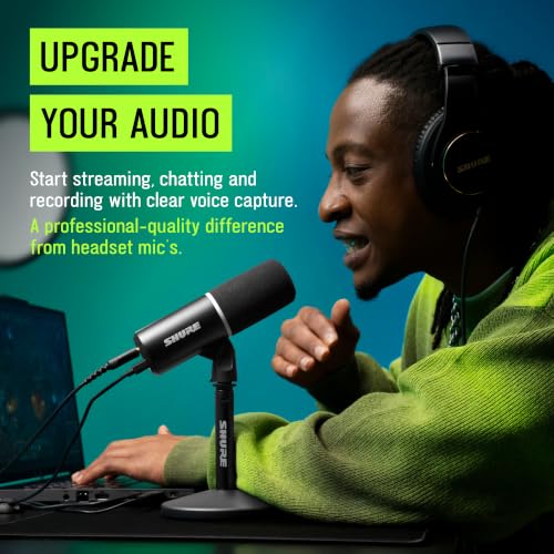 Black) Entry-level professional-quality USB-C microphone for audio capture