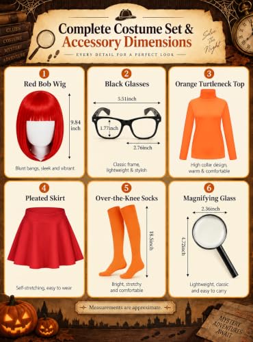 Cute Womens Halloween Costumes Adult Halloween Costumes Woman with Orange Turtleneck Top