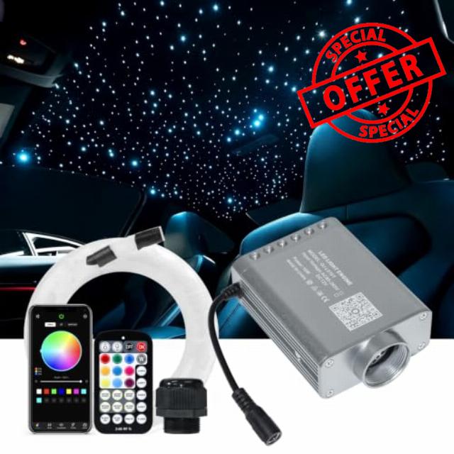 Starlight Headliner Kit 750pcs*0.02in*9.8ft Fiber Optic Lights                                                          Sound Activated Twinkle