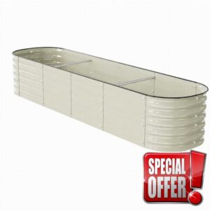 8x2 ft Outdoor Galvanized Metal Raised Garden Bed