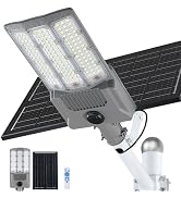 9000W Solar Street Lights Outdoor, 240000LM Solar Lights Waterproof with Motion Sensor, 6500K Dus...