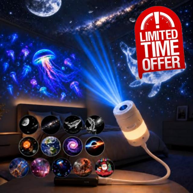 2-in-1 Galaxy Projector Night Light