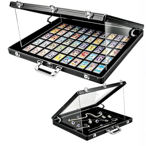 34"x22" Large Aluminum Locking Tabletop Display Upto 72 Cards for Trading Cards