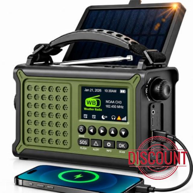 Emergency Radio Hand Crank Solar