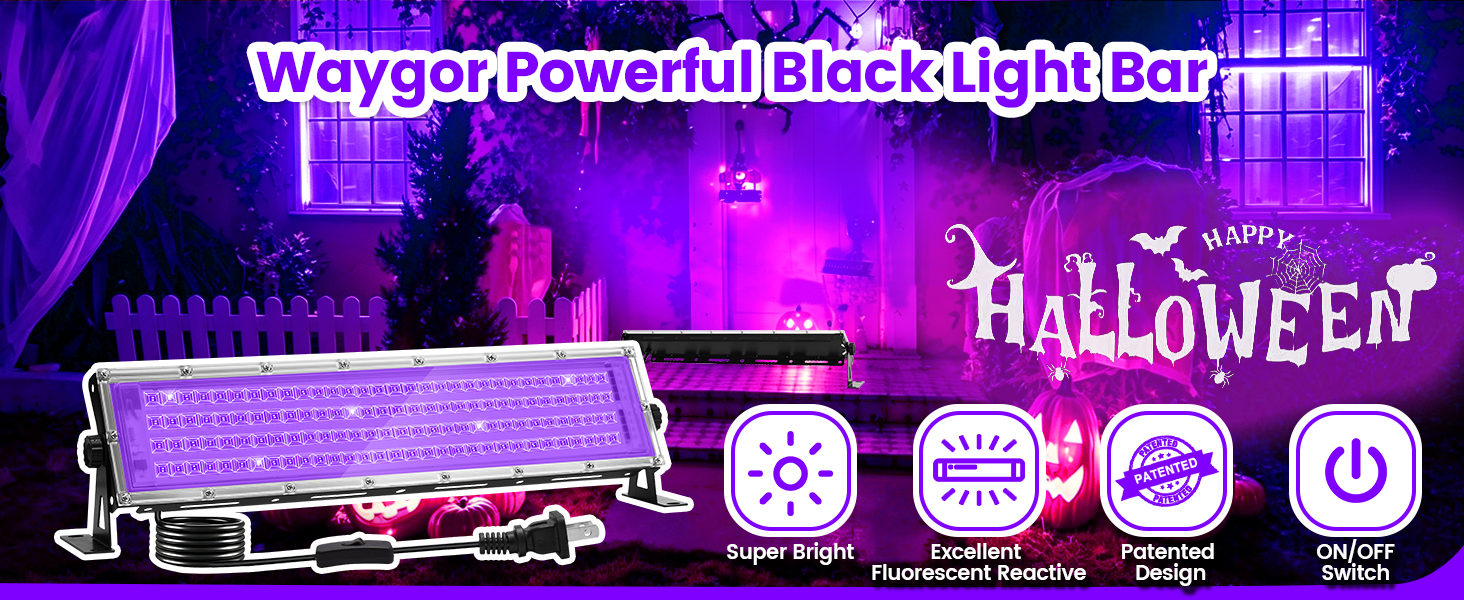black lights for glow party