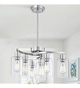 9-Light Sputnik Chandeliers, Gold Dining Room Light Fixture Over Table, Modern Crystal Chandelier...