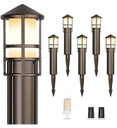 Gardencoin Low Voltage Landscape Pathway Lights, 12V Outdoor Mushroom Decorative Lights, Unique A...