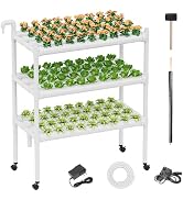 SPECILITE Hydroponics Growing System Kit, Movable Hydroponic Tower with 5 Tiers 20 Pods, Vertical...